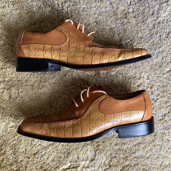 🐊 Stacy Adams Gator Print Dress Shoes 🐊 - Picture 2 of 8